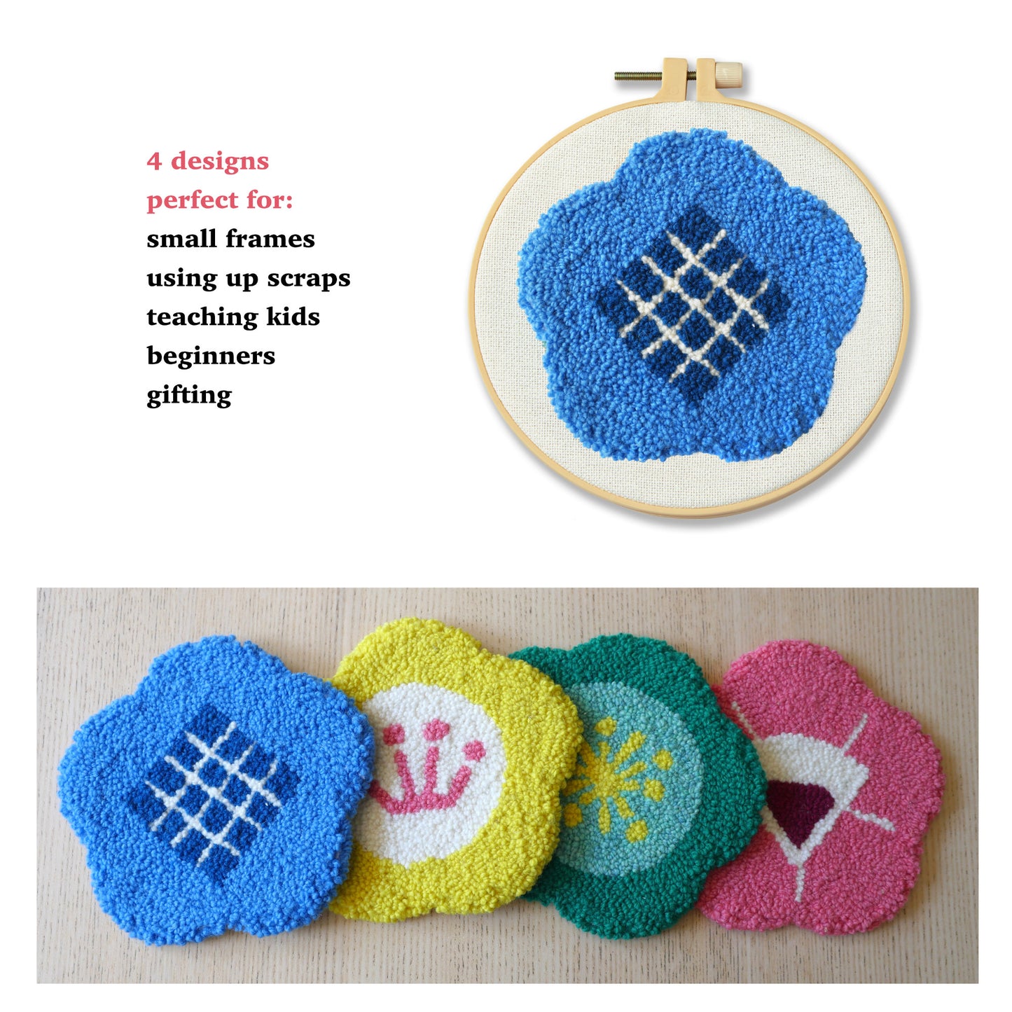 5-Petaled Flowers 7" - PDF Pattern